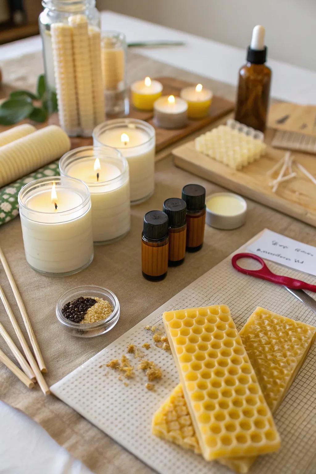 Forge your personalized scented candles through a DIY workshop.