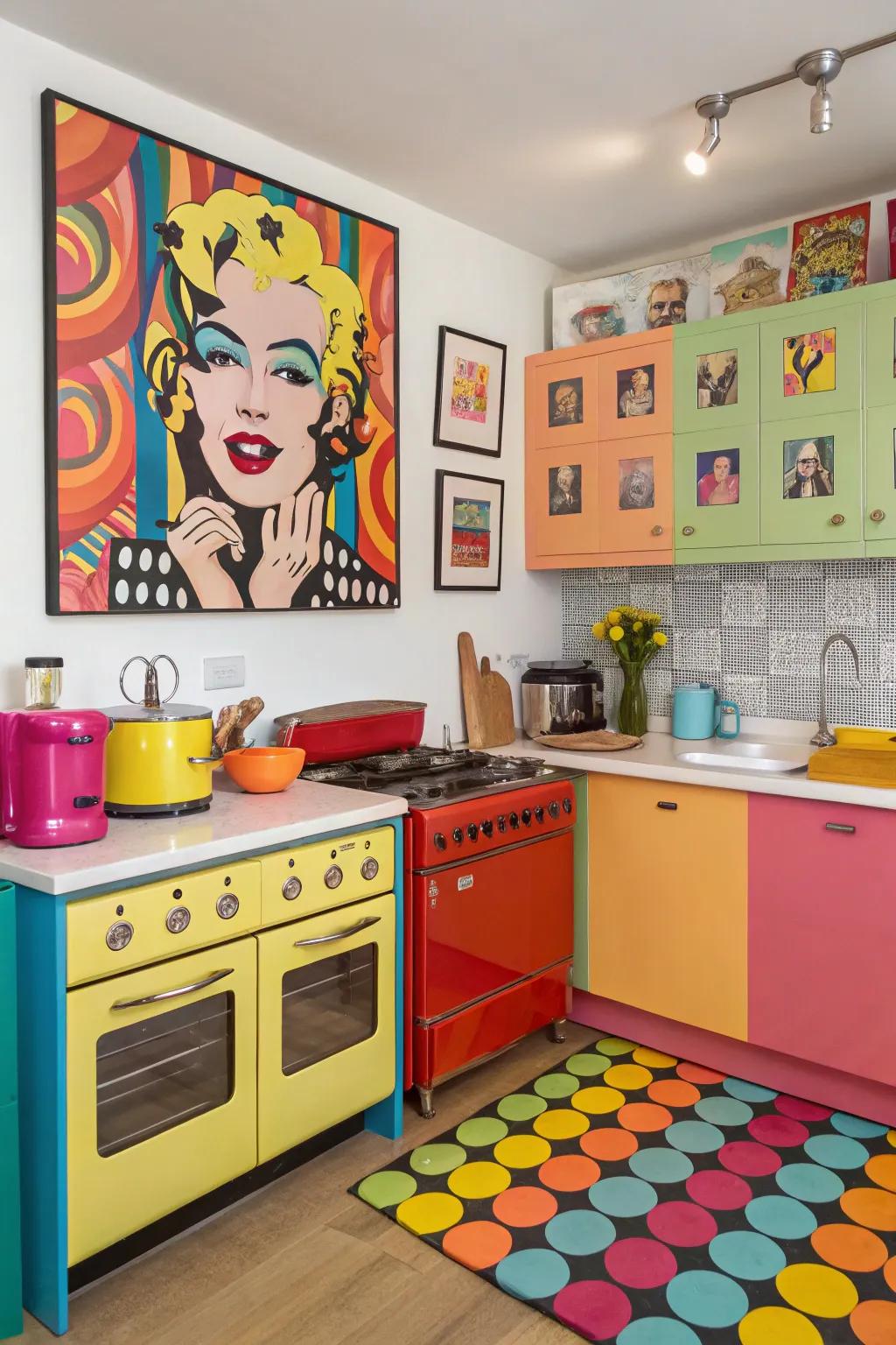 Pop art infuses a playful edge into any space.