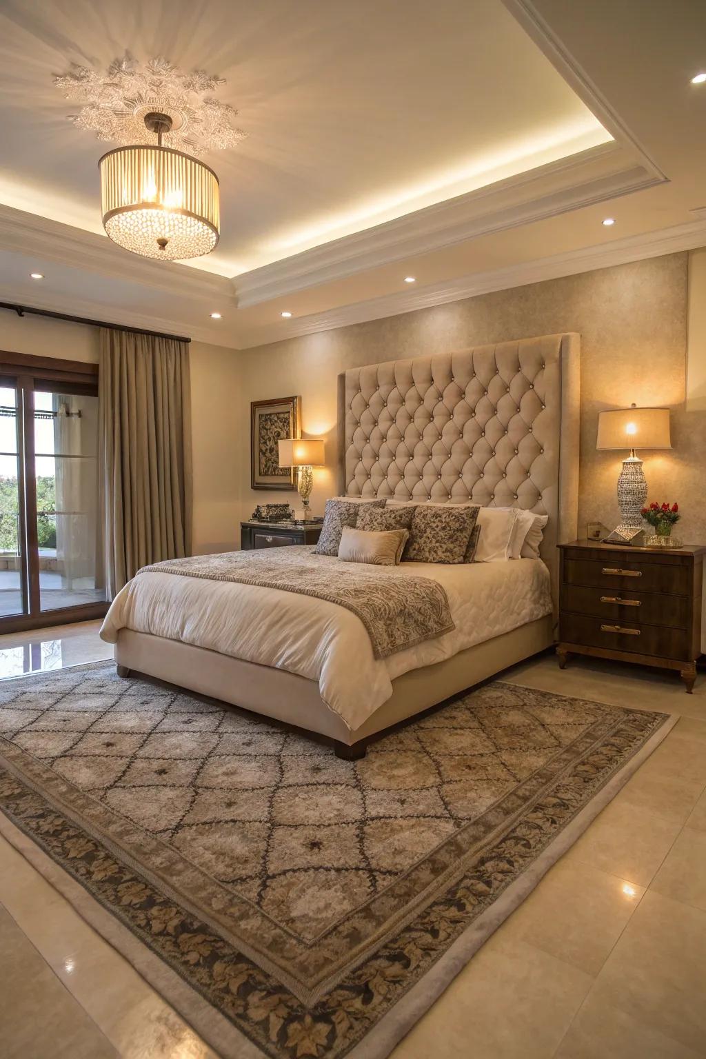 Comfortable floor coverings add warmth and style to the floor.