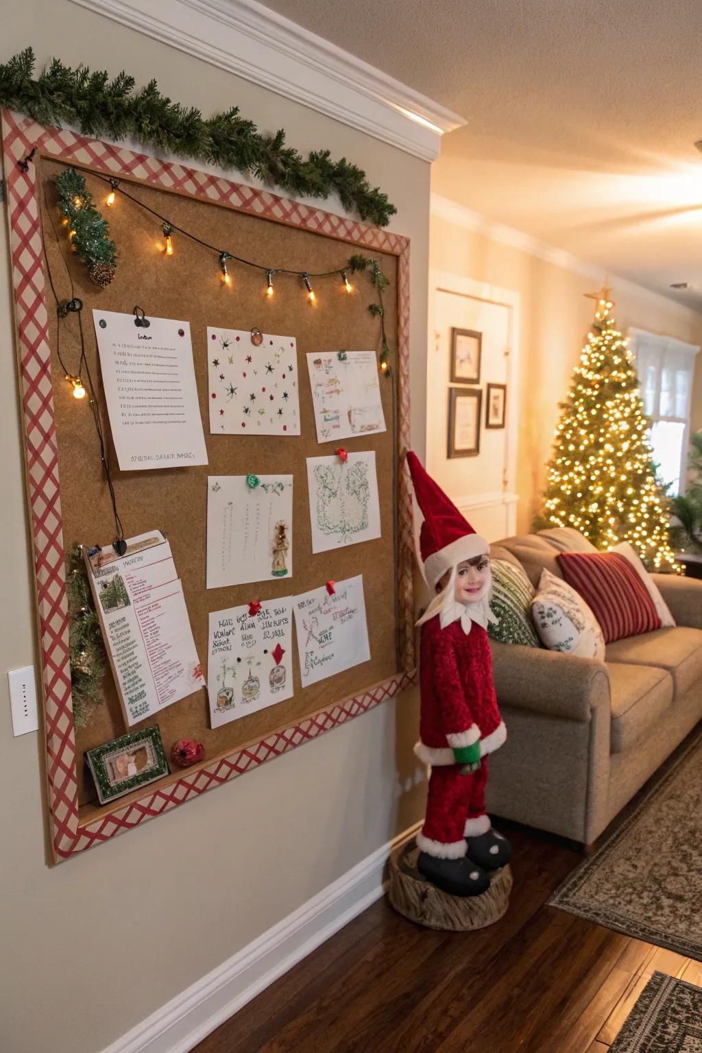 Keep the holiday spirit alive with a pixie message board.