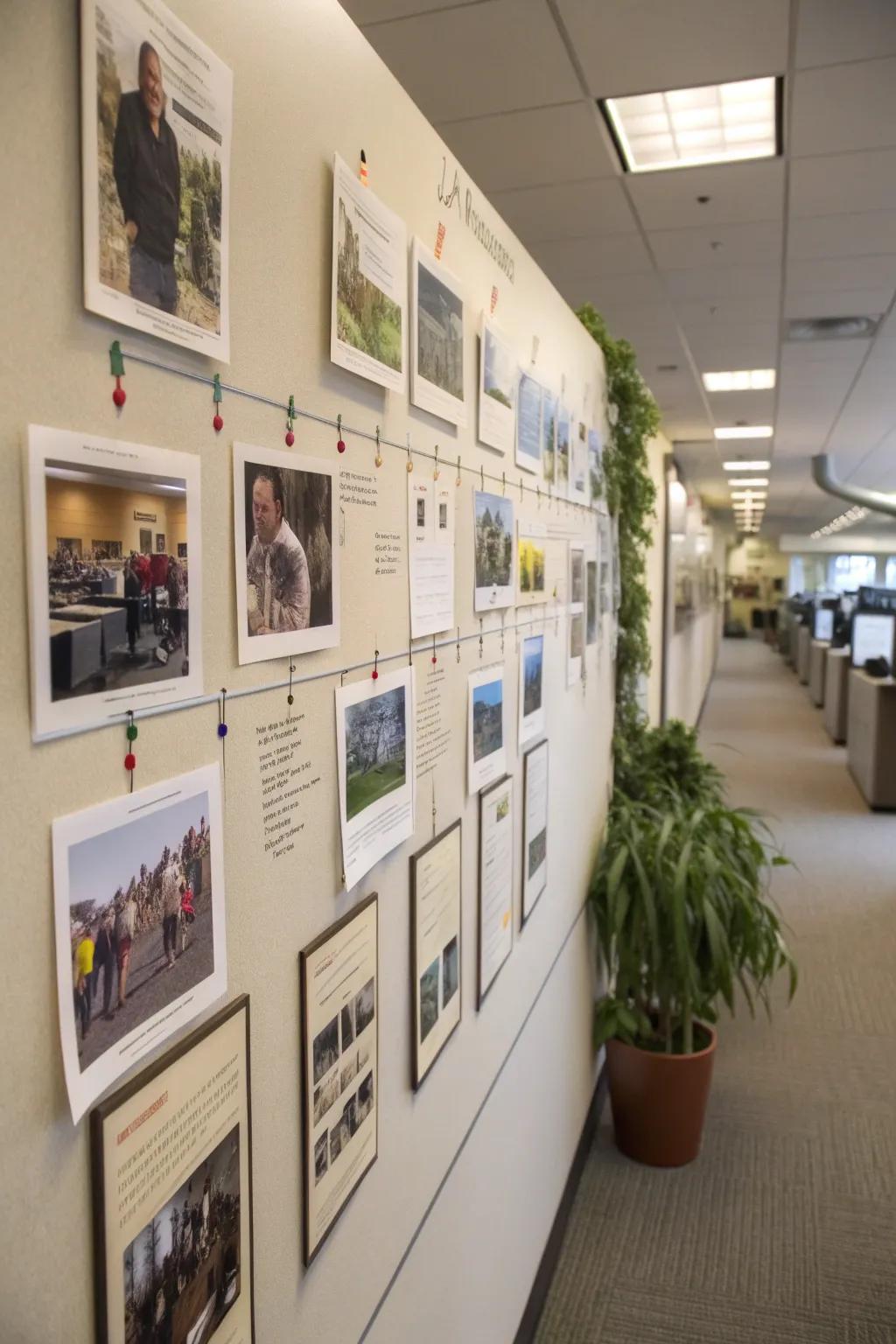 A timeline commemorating the journey and achievements of the company and its workers.