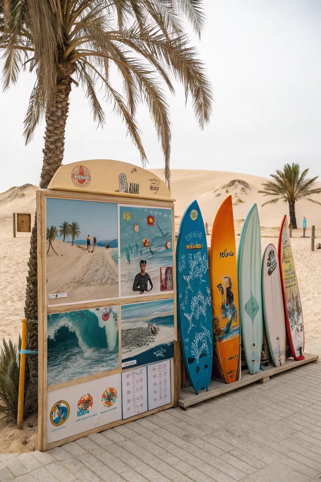 A beach-themed display perfect for welcoming summer.