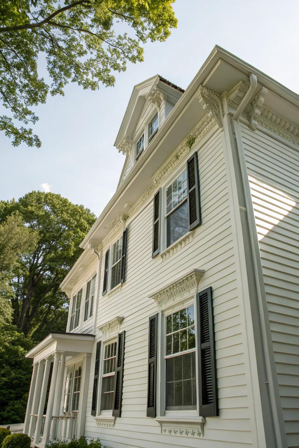 Dignified frames exquisitely enhance the architectural style.