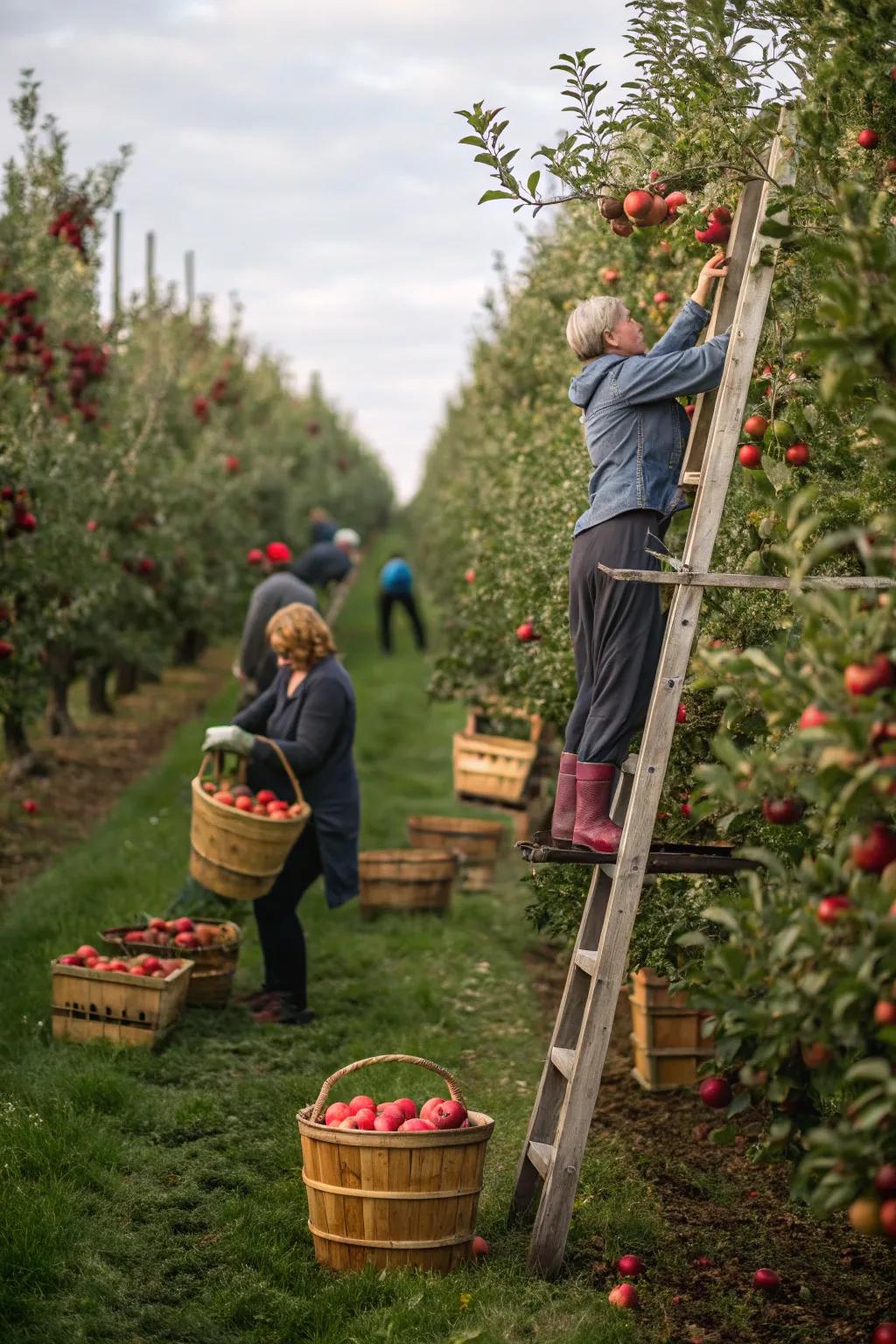 A delightful day spent fruit picking at a nearby grove.