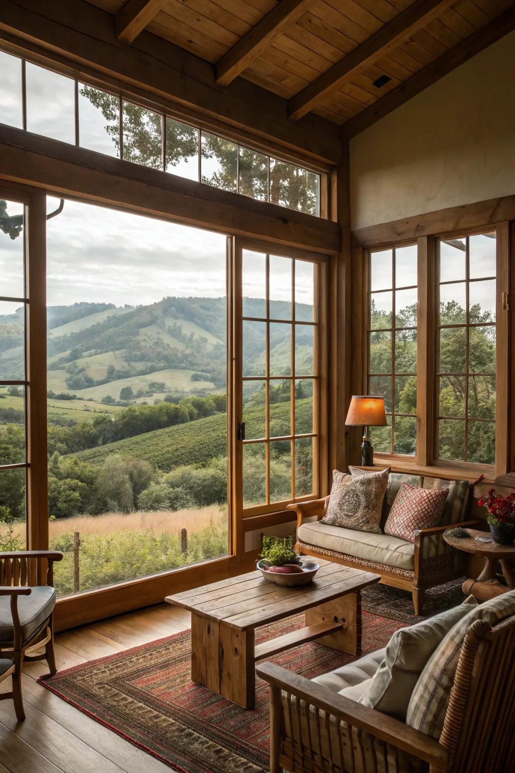 Windows which highlight the appeal of the outdoors.