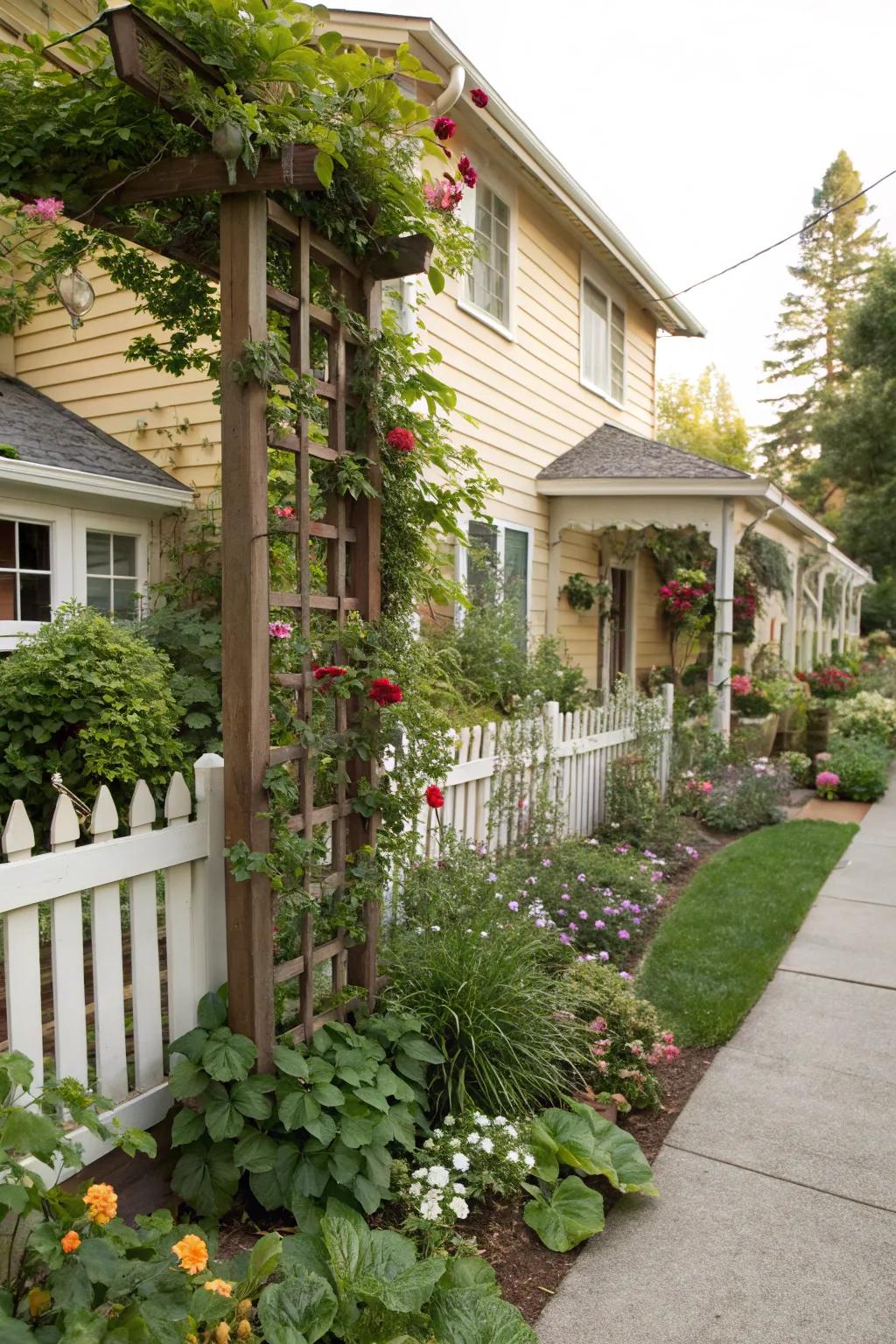 Upright gardens offer a lush, space-efficient solution for property line definition.