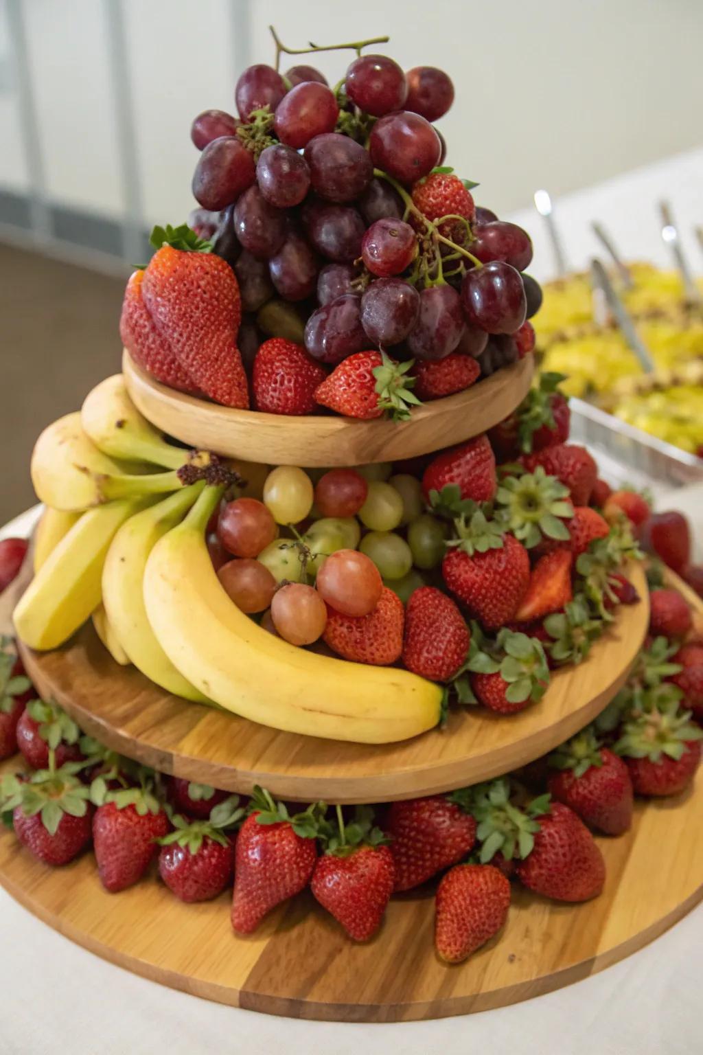 An impressive fruit table accent that makes a statement.