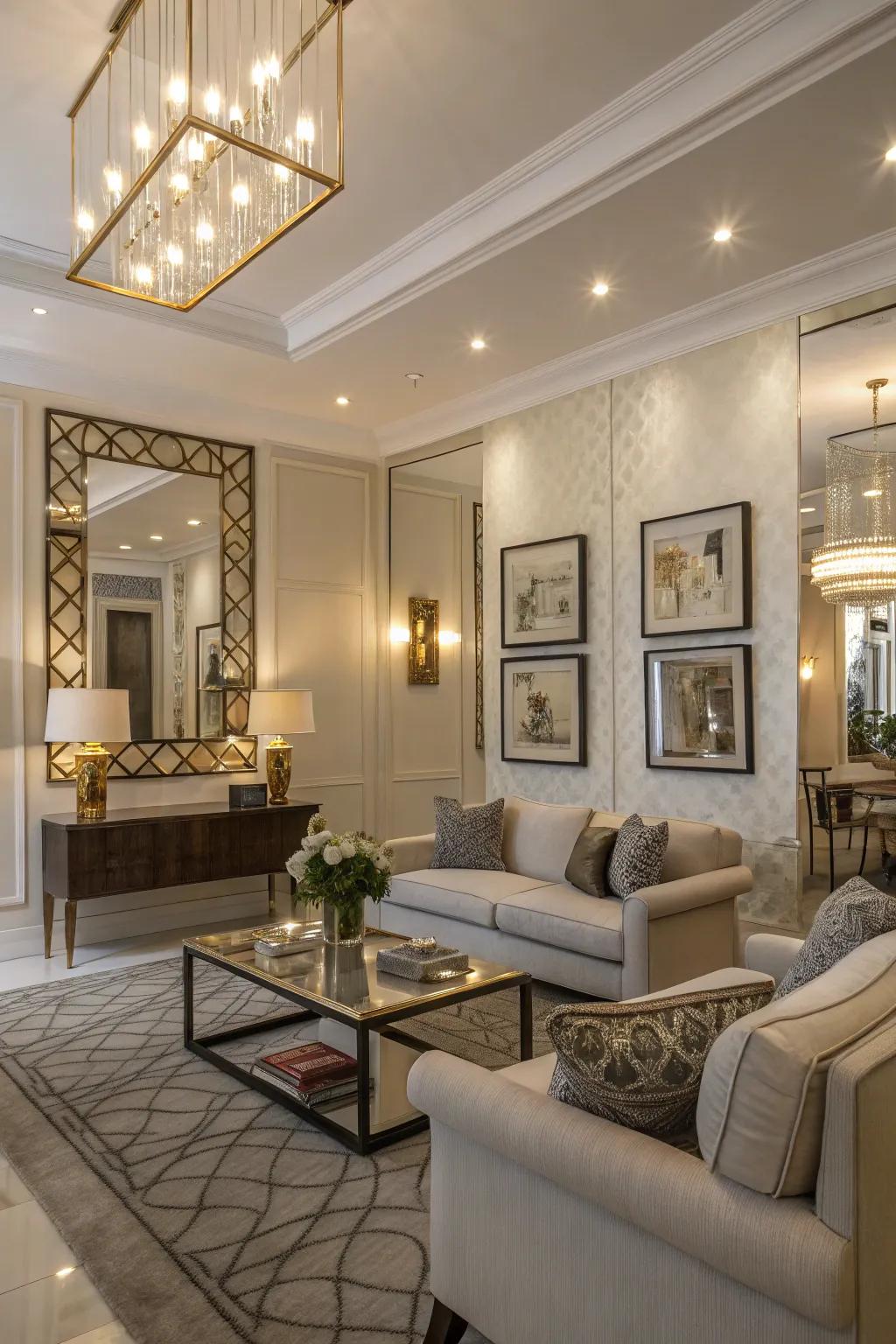 Combine mirrors with decor elements for a unified style.