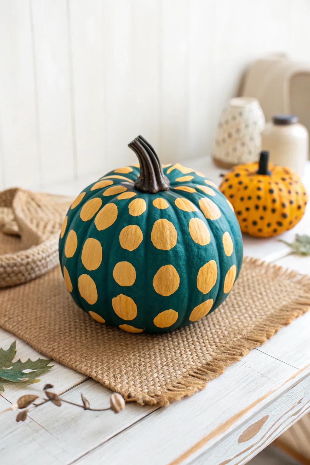 Append a playful alteration to your autumnal d&eacute;cor through a fleck gourd that bursts through persona!
