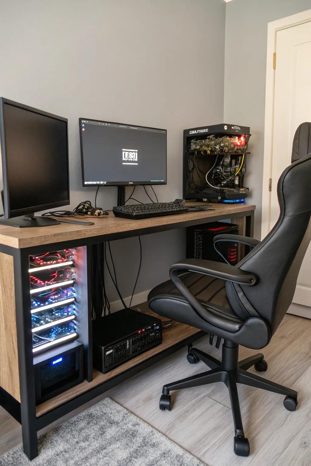 Achieve a sleek appearance with intelligent cable arrangement.