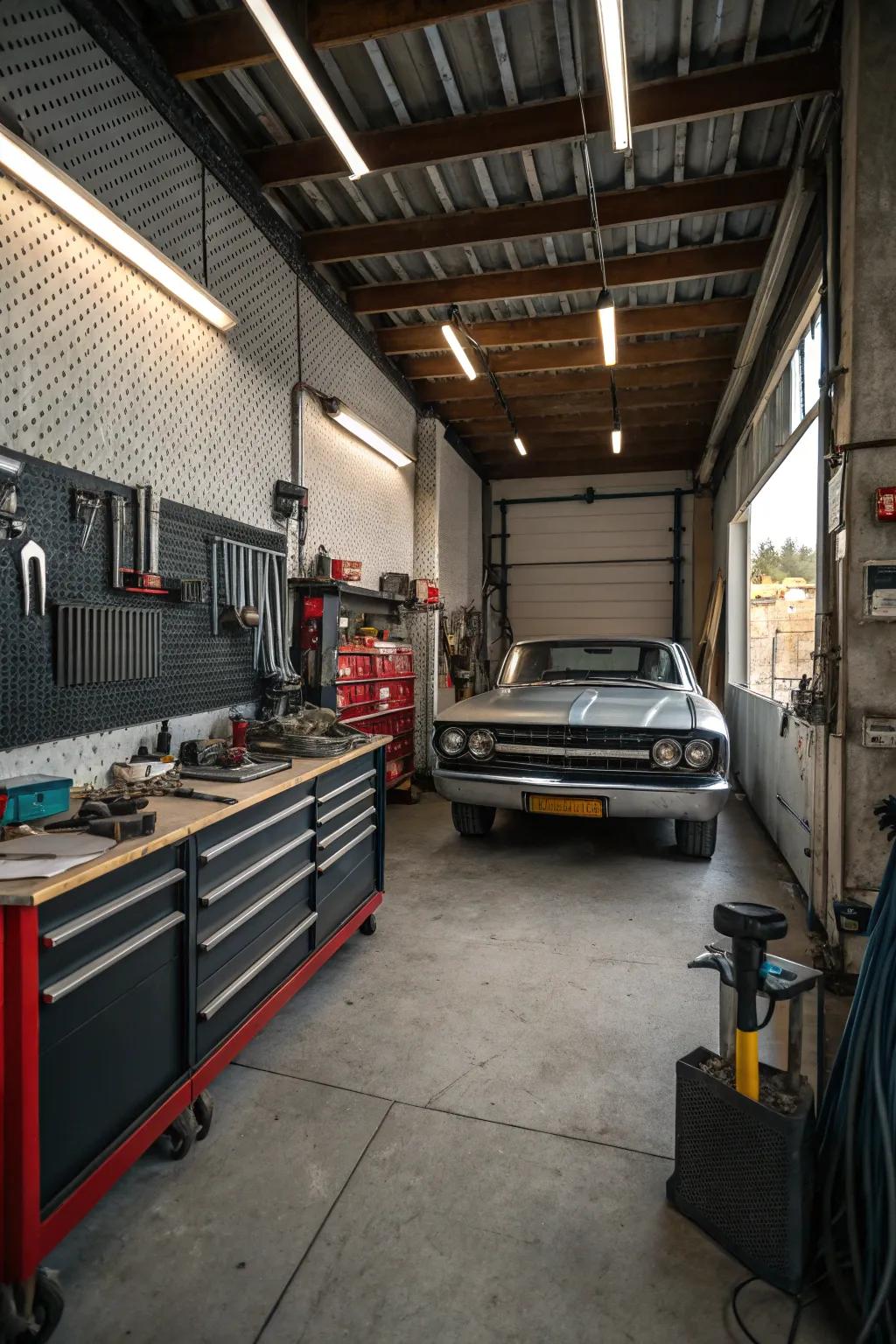 Metallic coverings infuse an industrial chic element into your area.