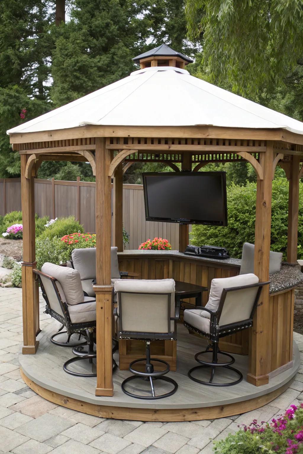 Optimal viewing is provided from any angle thanks to swivel mounts.