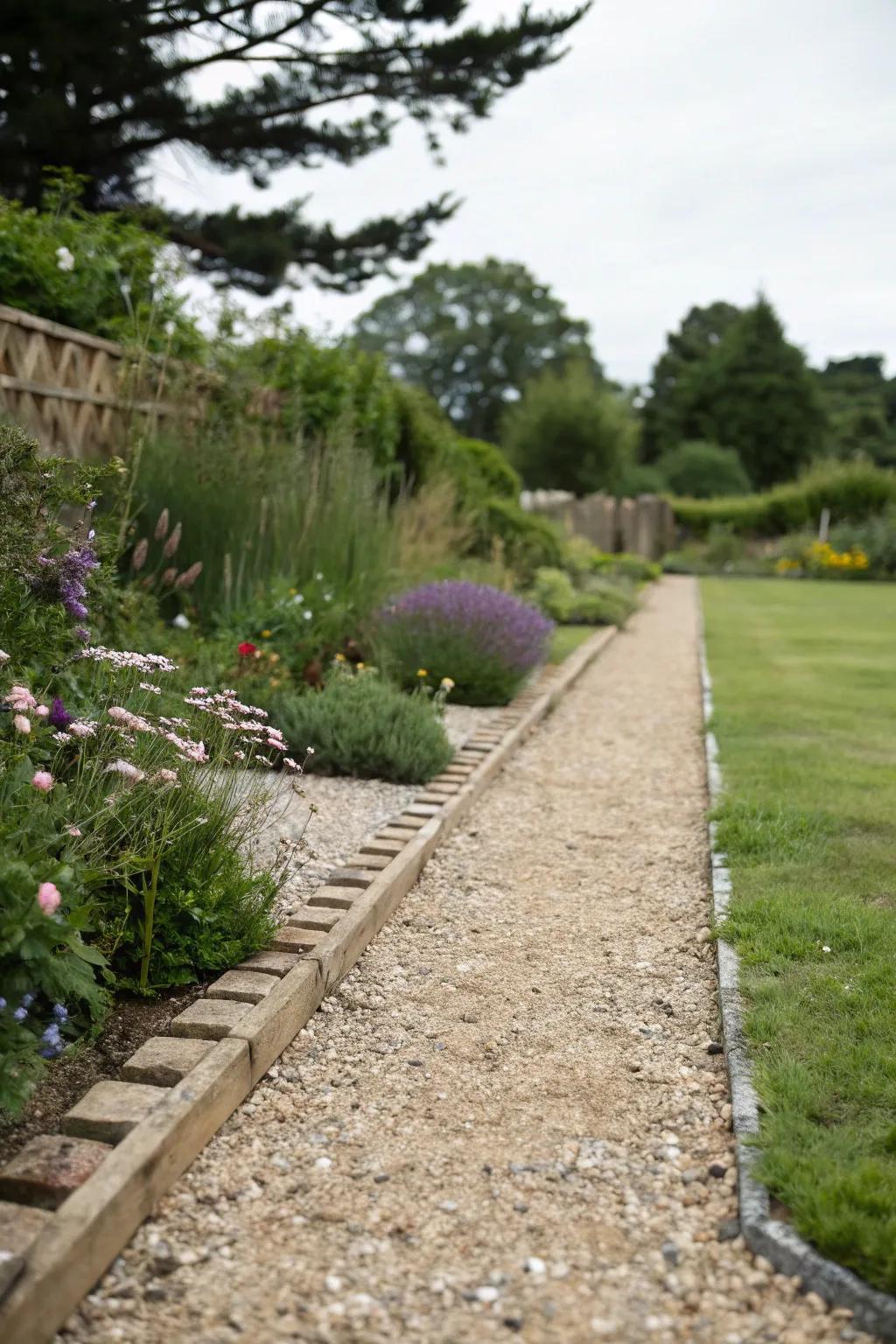 A cost-effective stone route utilizing local resources.