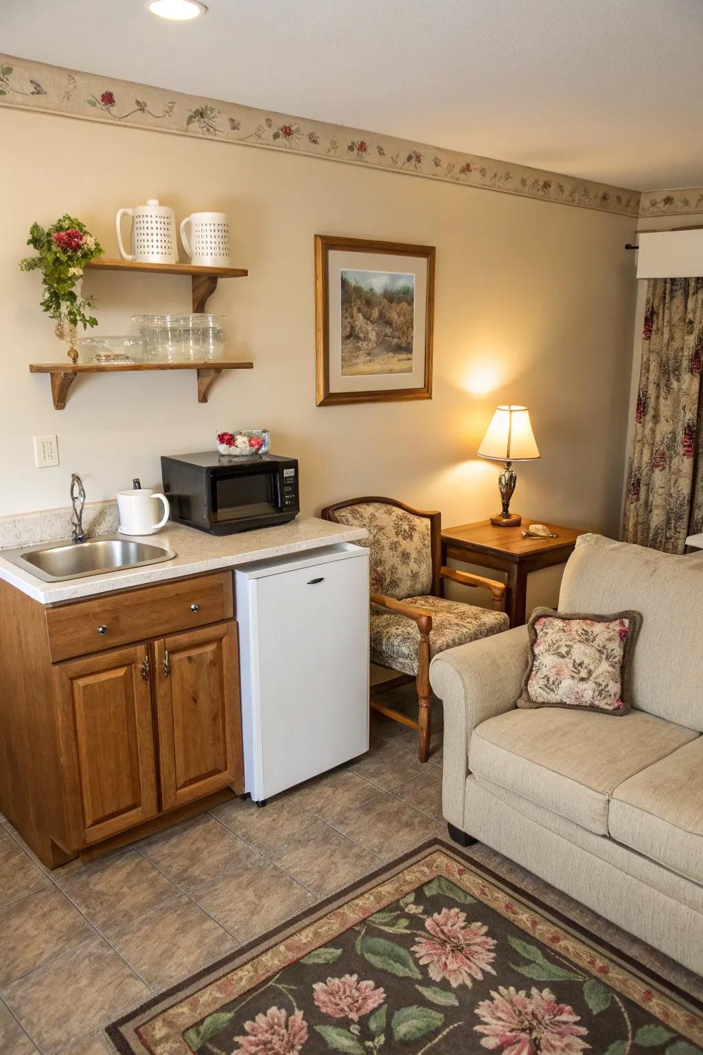 A guest house with a smart layout that combines being useful with being comfortable.