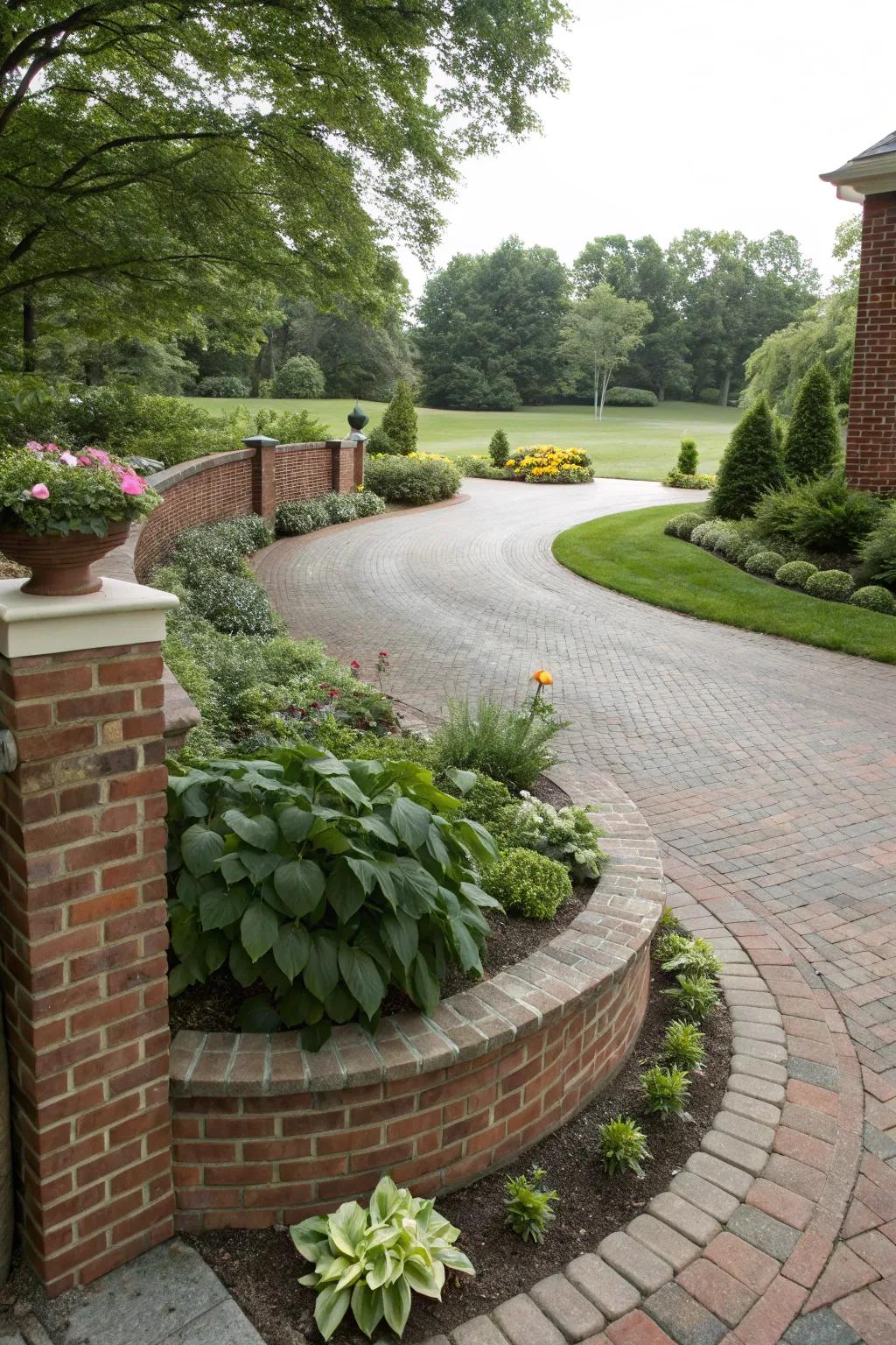 Brick edges append specification and elegance.