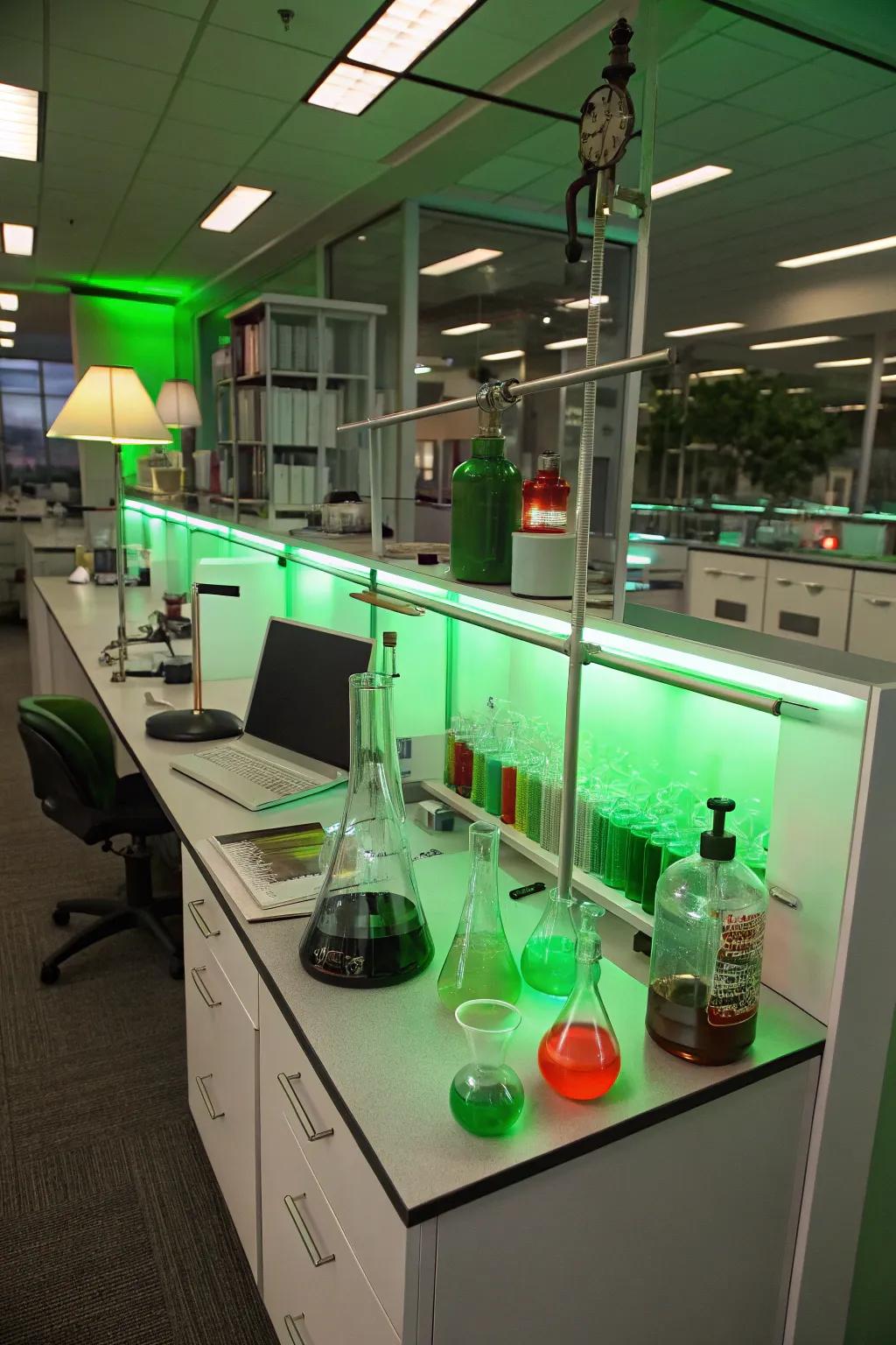 Conduct experiments in a mad scientist's lab with creative chemistry displays.