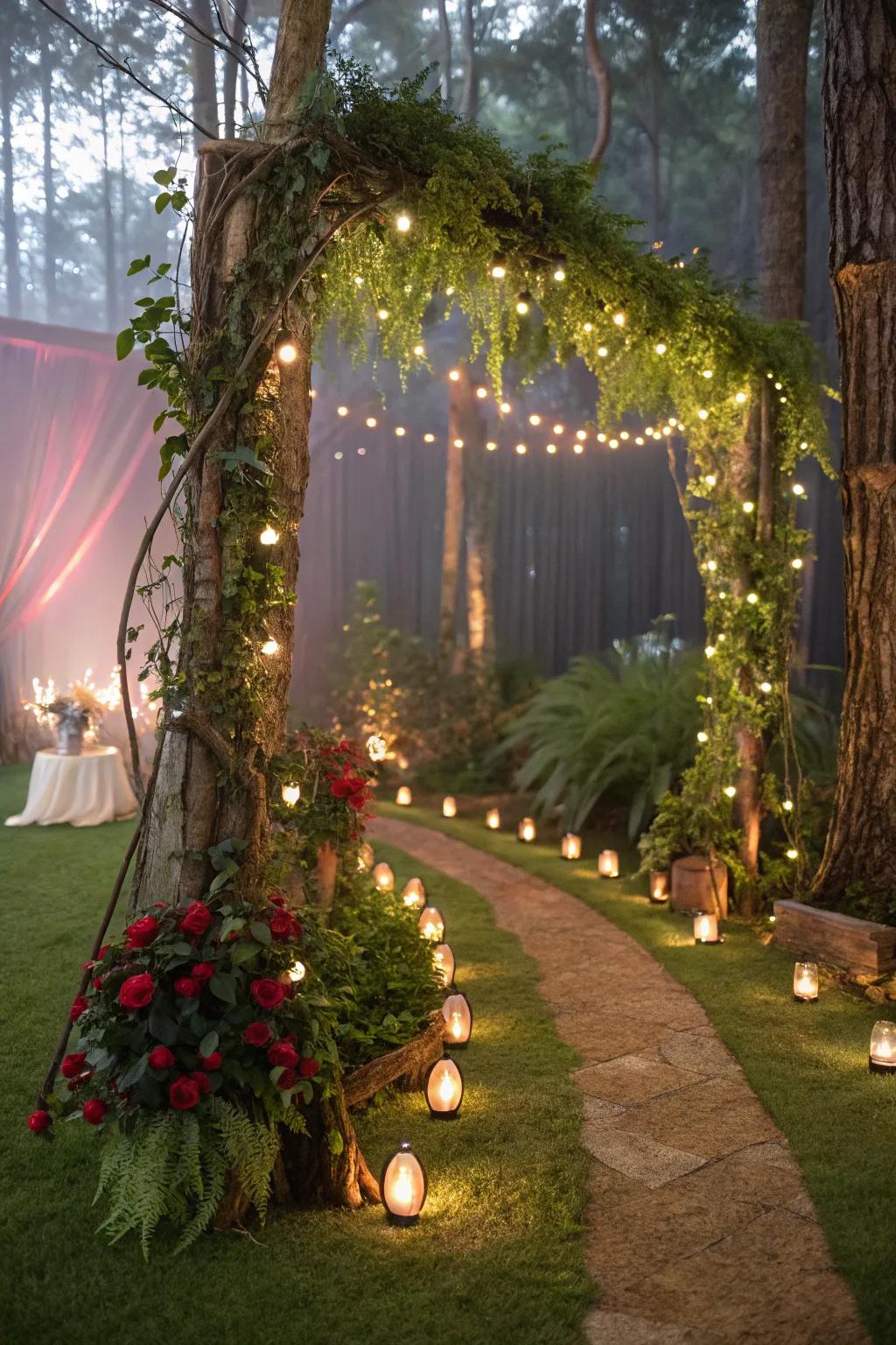 Dive your attendees in a magical charming forest.