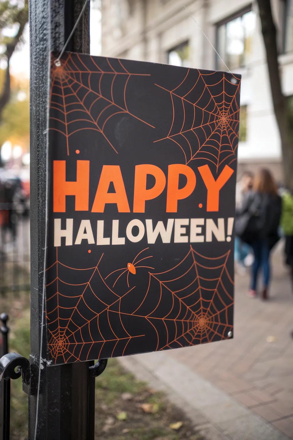 Intense script aspects poster that speaks Halloween loud and clear.
