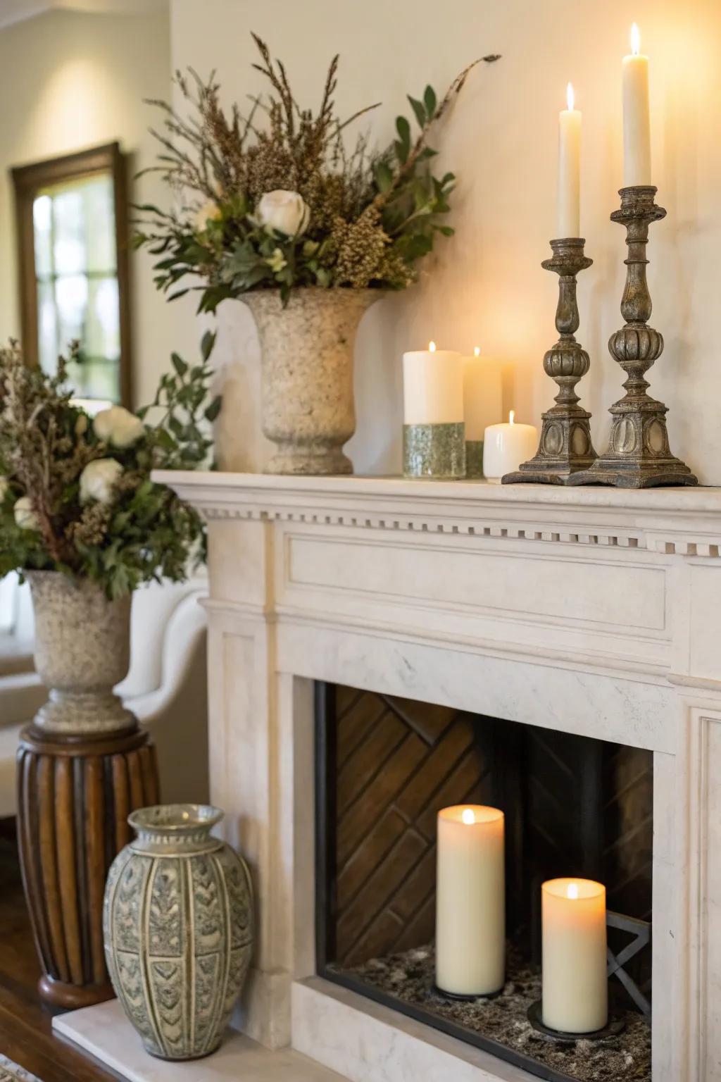 Symmetry provides harmony to your fireplace.