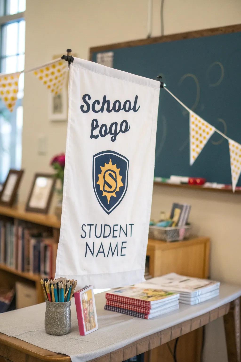 A personalized banner makes the occasion feel even more special.