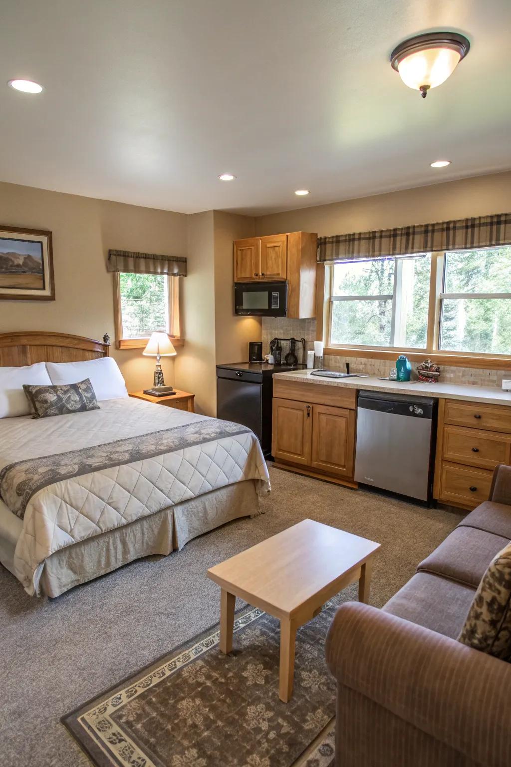 A secluded haven for guests or kin.