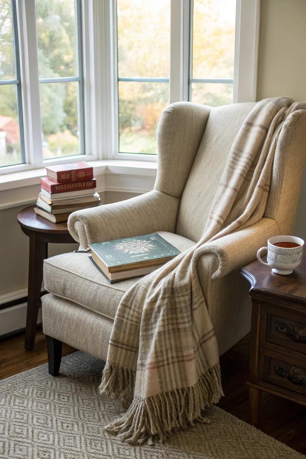 Cozy nooks offer a personal space for relaxation and comfort.