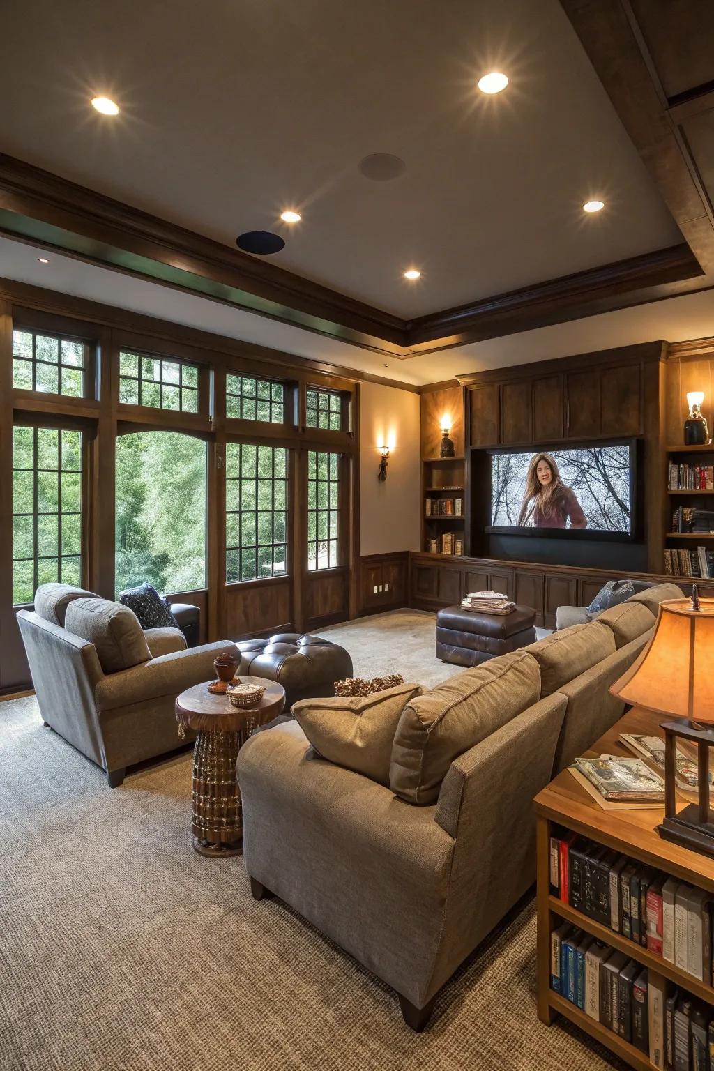 Multi-purpose spaces offer flexibility beyond movie watching.