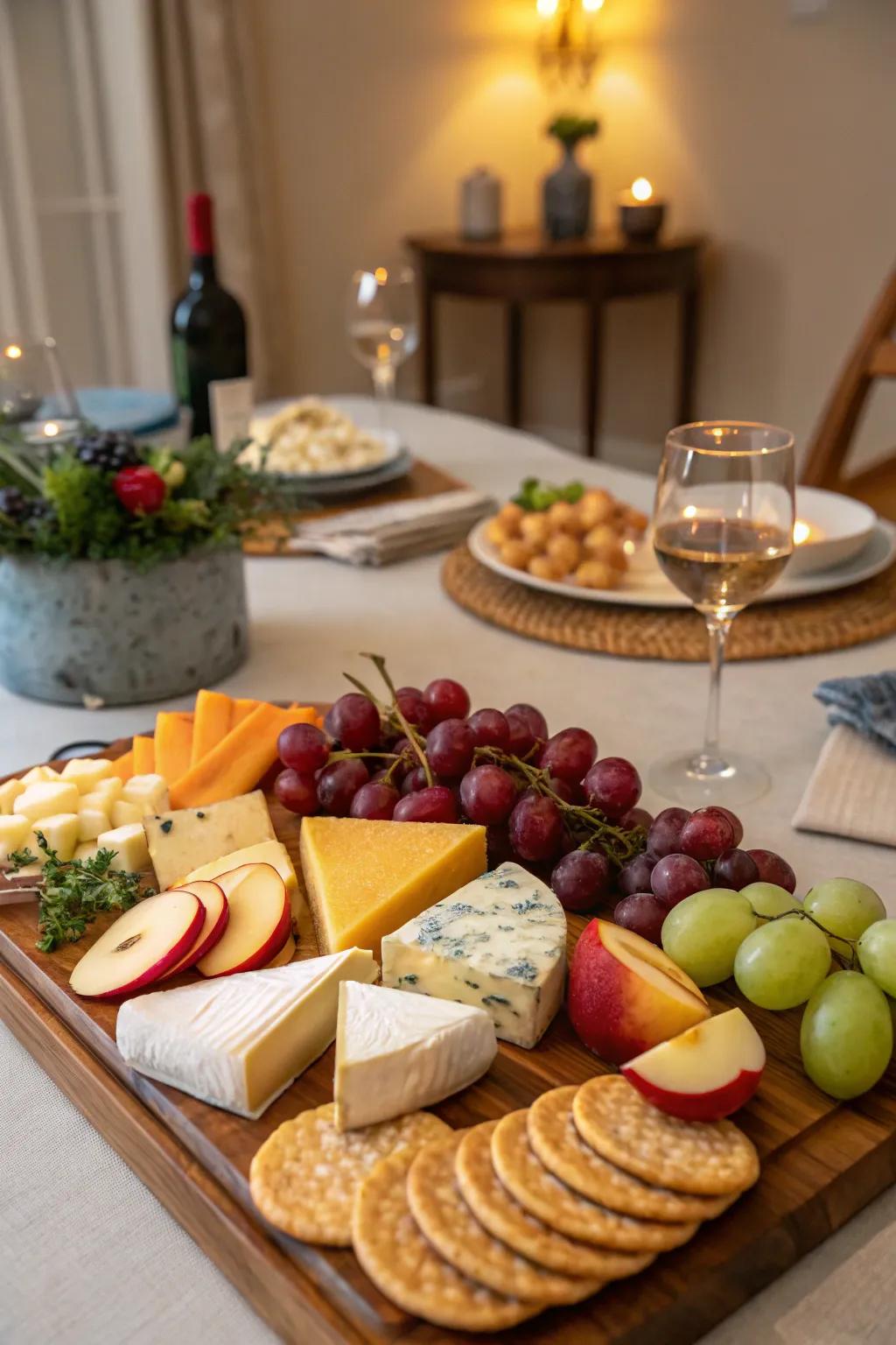 A cheese board set that transforms any get-together into a gourmet experience.