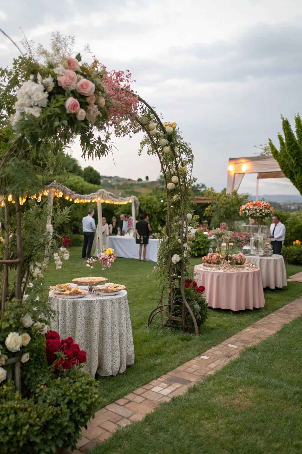 A scenic outdoor soiree for a housewarming gathering