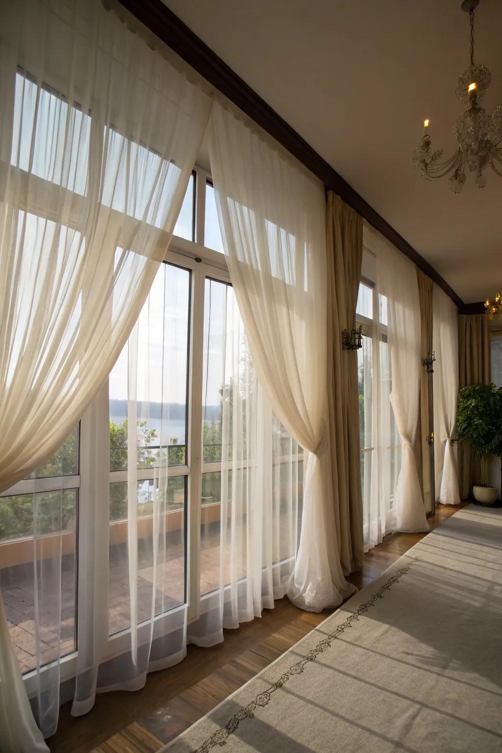Curtains can elegantly frame your view and add softness