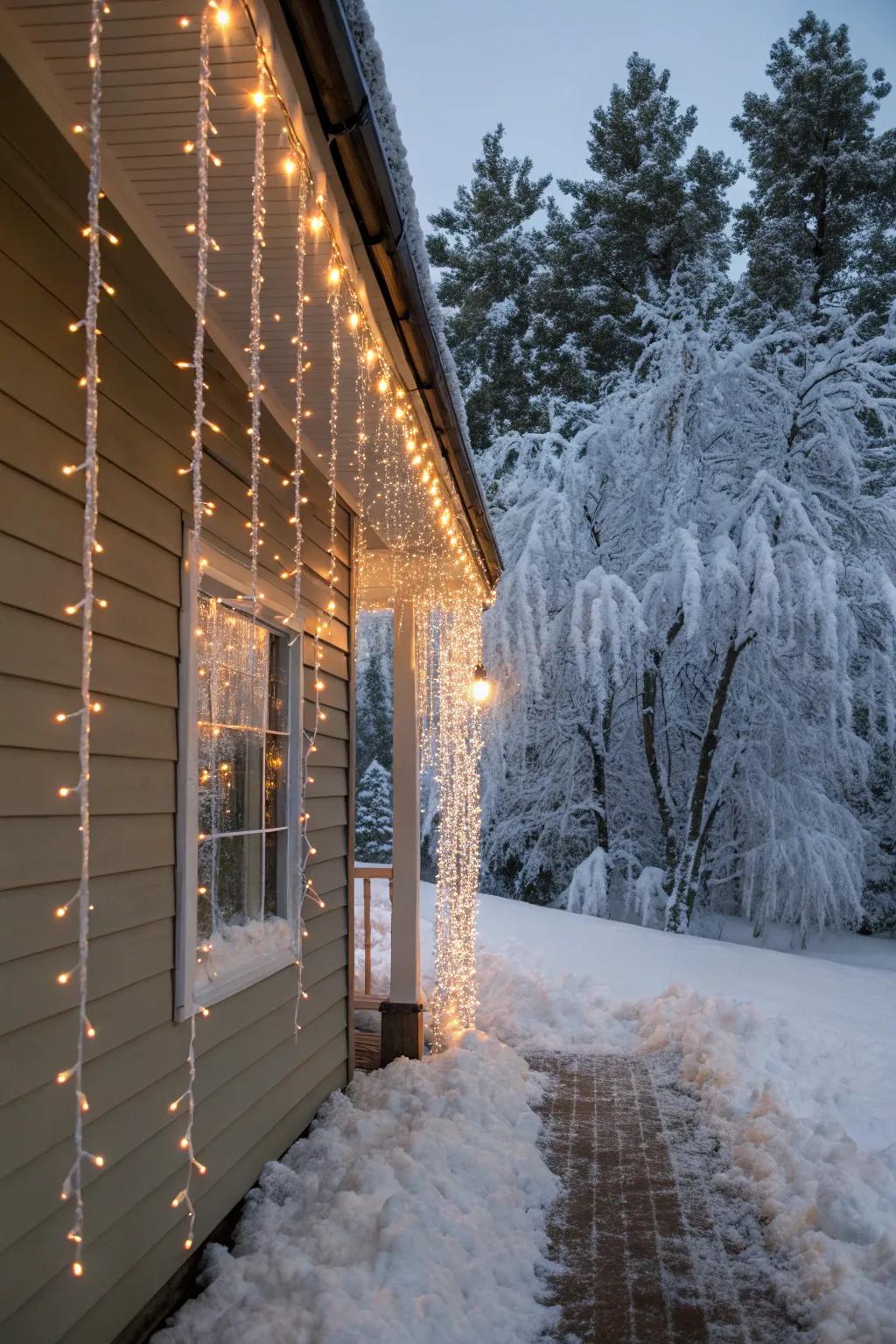 A drape of dazzle drops, adding drama and elegance to any dwelling.