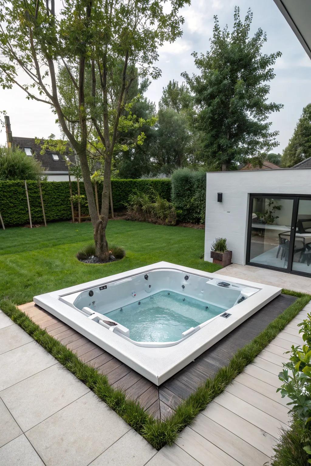 Explore geometric forms for a unique spa design.