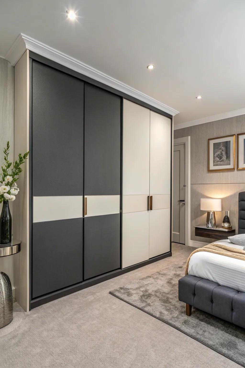 Dual-toned closets: striking and stylish.