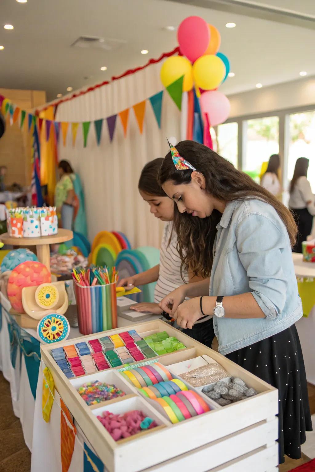 Unleash creativity with a hands-on creation station.