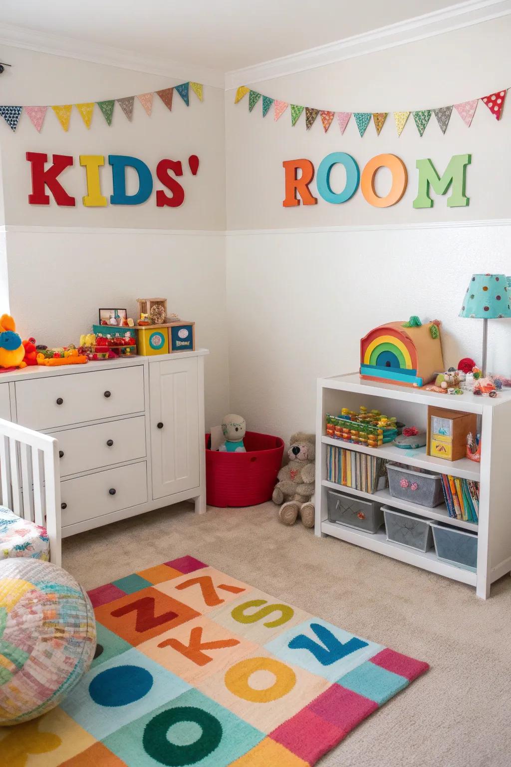 Individualized decals make a room uniquely theirs.
