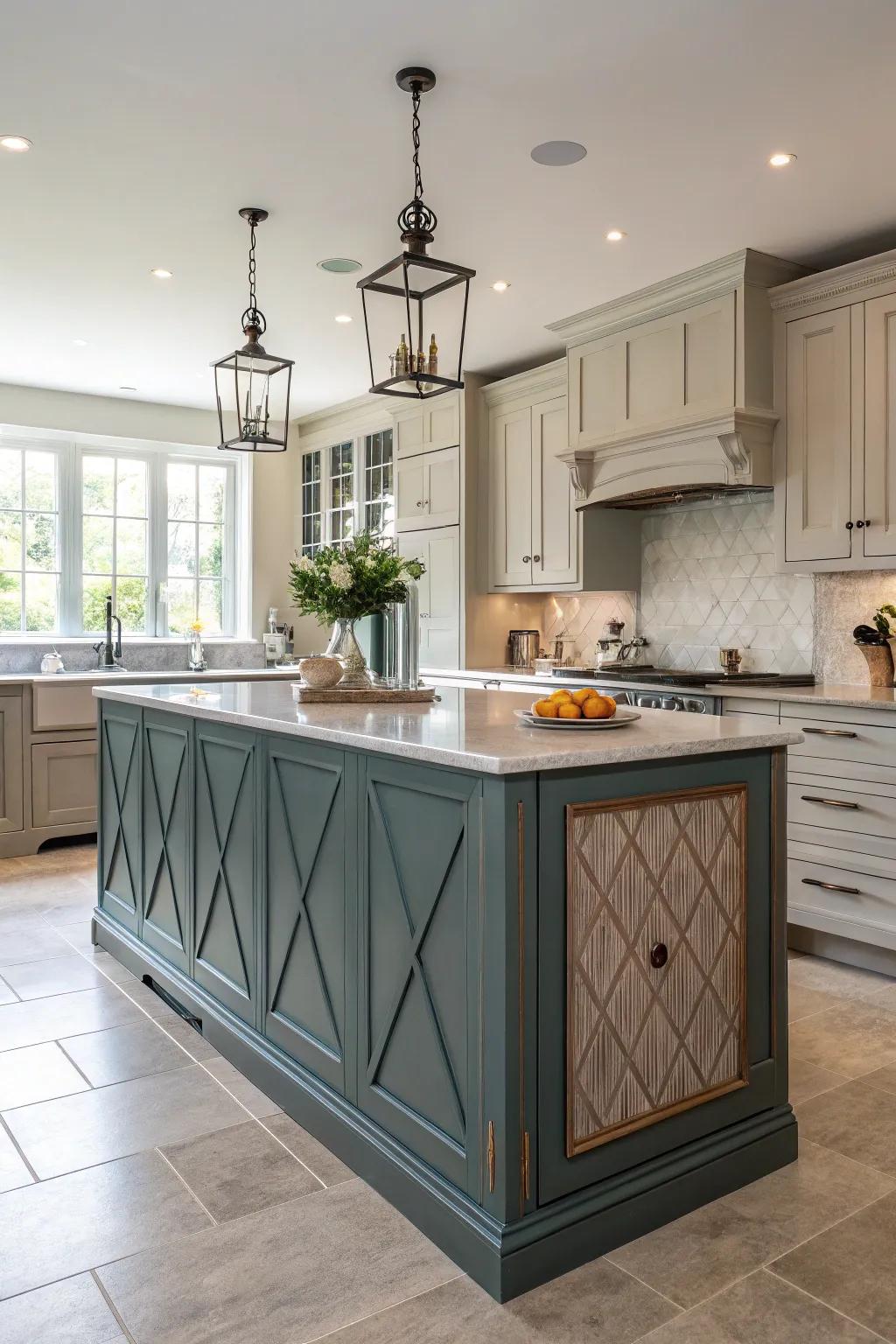 Island panelling can command attention and style.