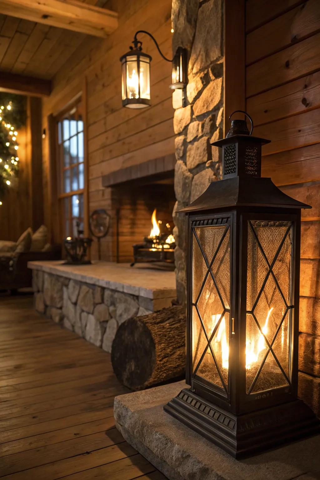 Make a striking impression using larger-sized lanterns.