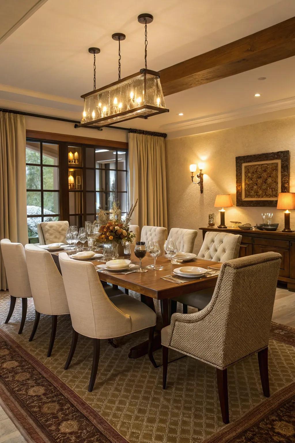 Cozy seating that encourages long, enjoyable meals.