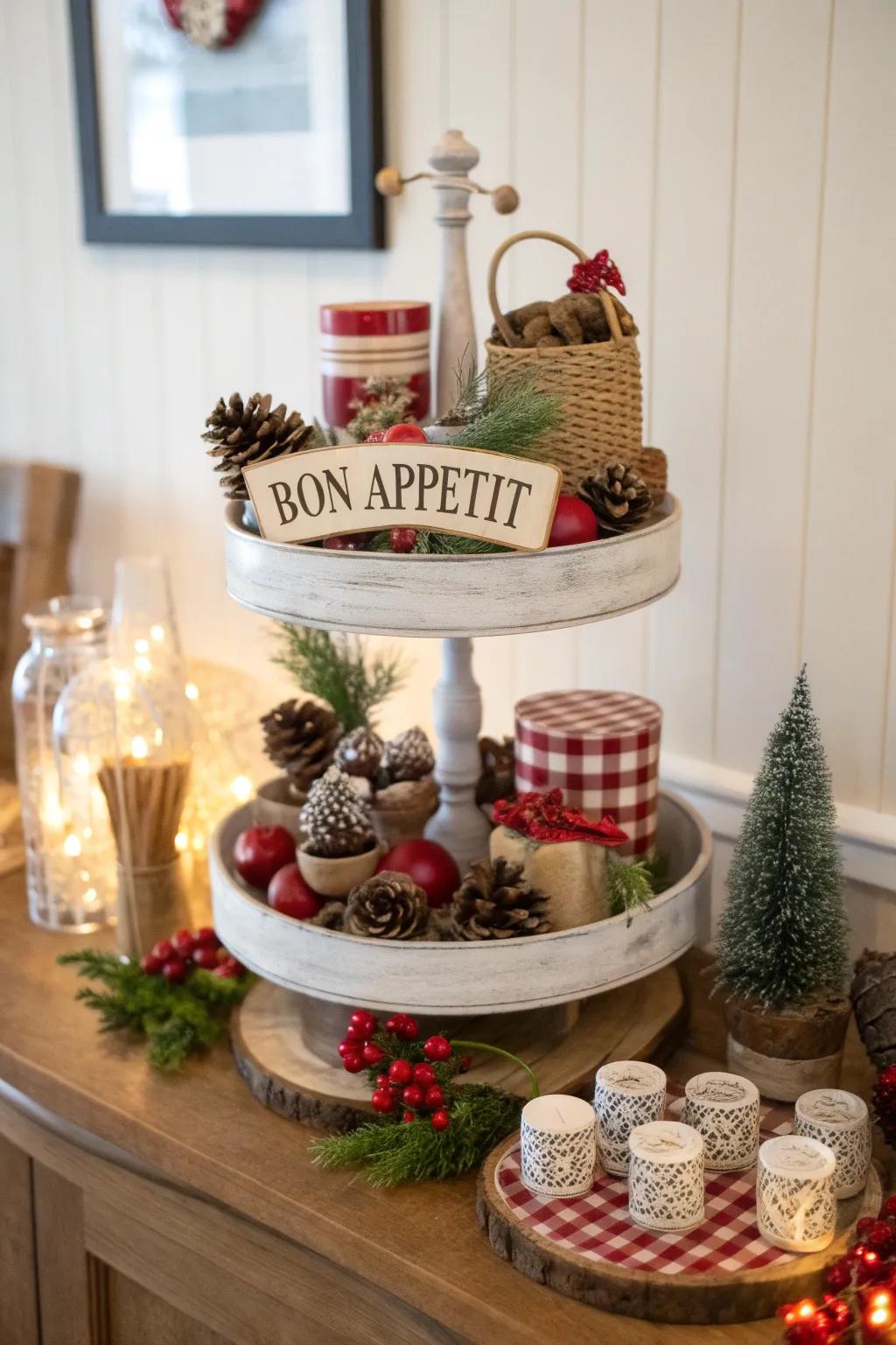 A spinning organizer showcasing delightful themed decorations.