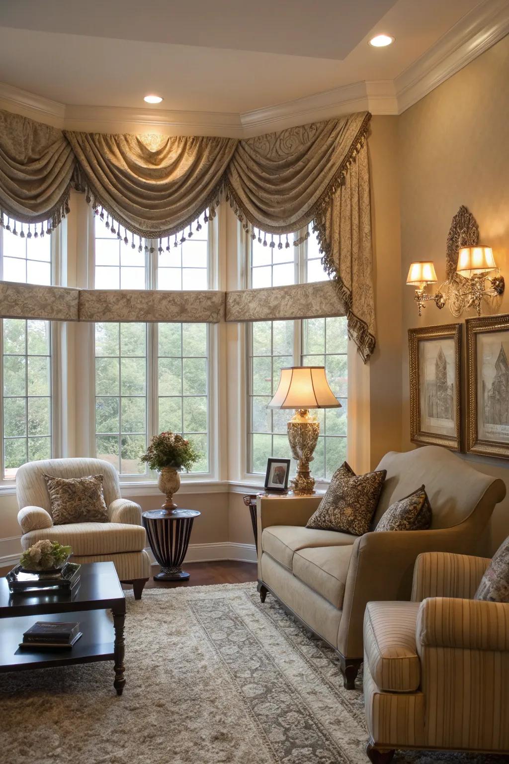 Short curtains provide a finished and stylish look.