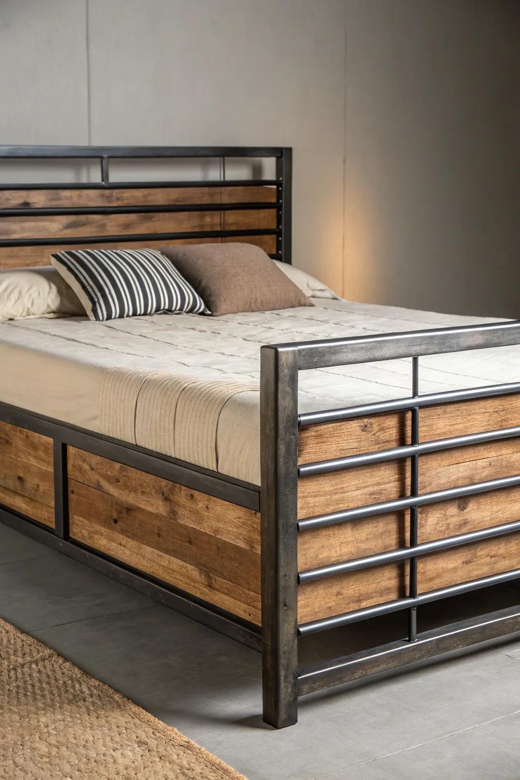 A harmonious mix of materials adds depth.