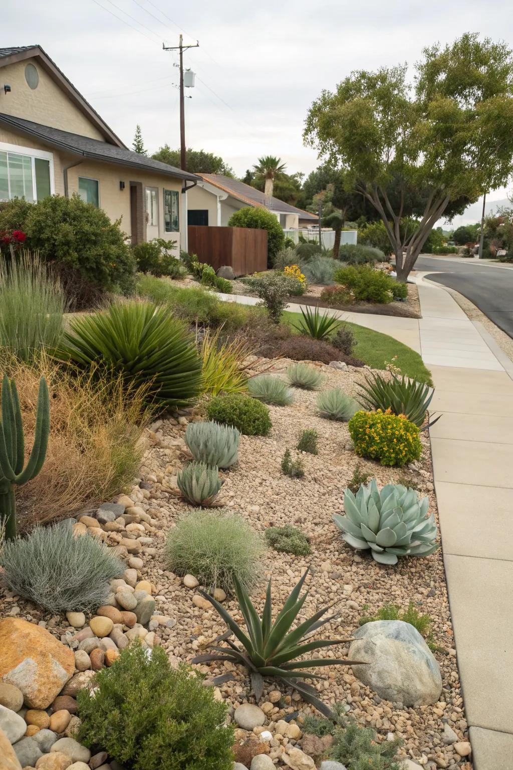 Xeriscaping offers a practical and attractive solution.