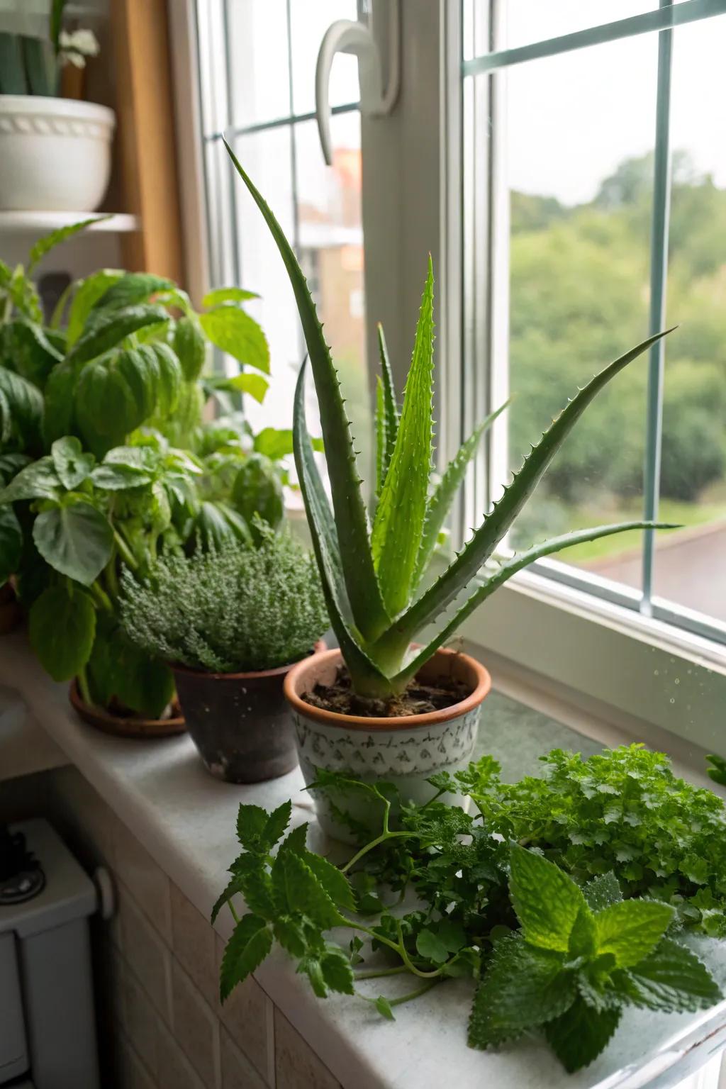 Burn plant: a healing addition to your kitchen.