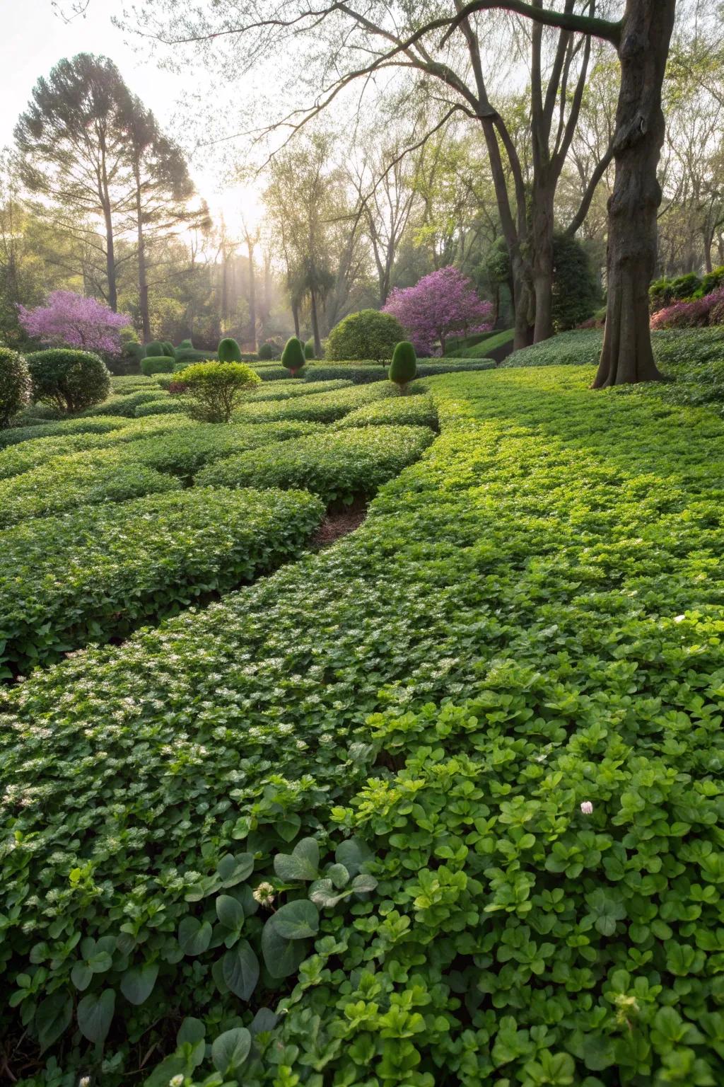 Ground covers offer a rich substitute for regular grass lawns.