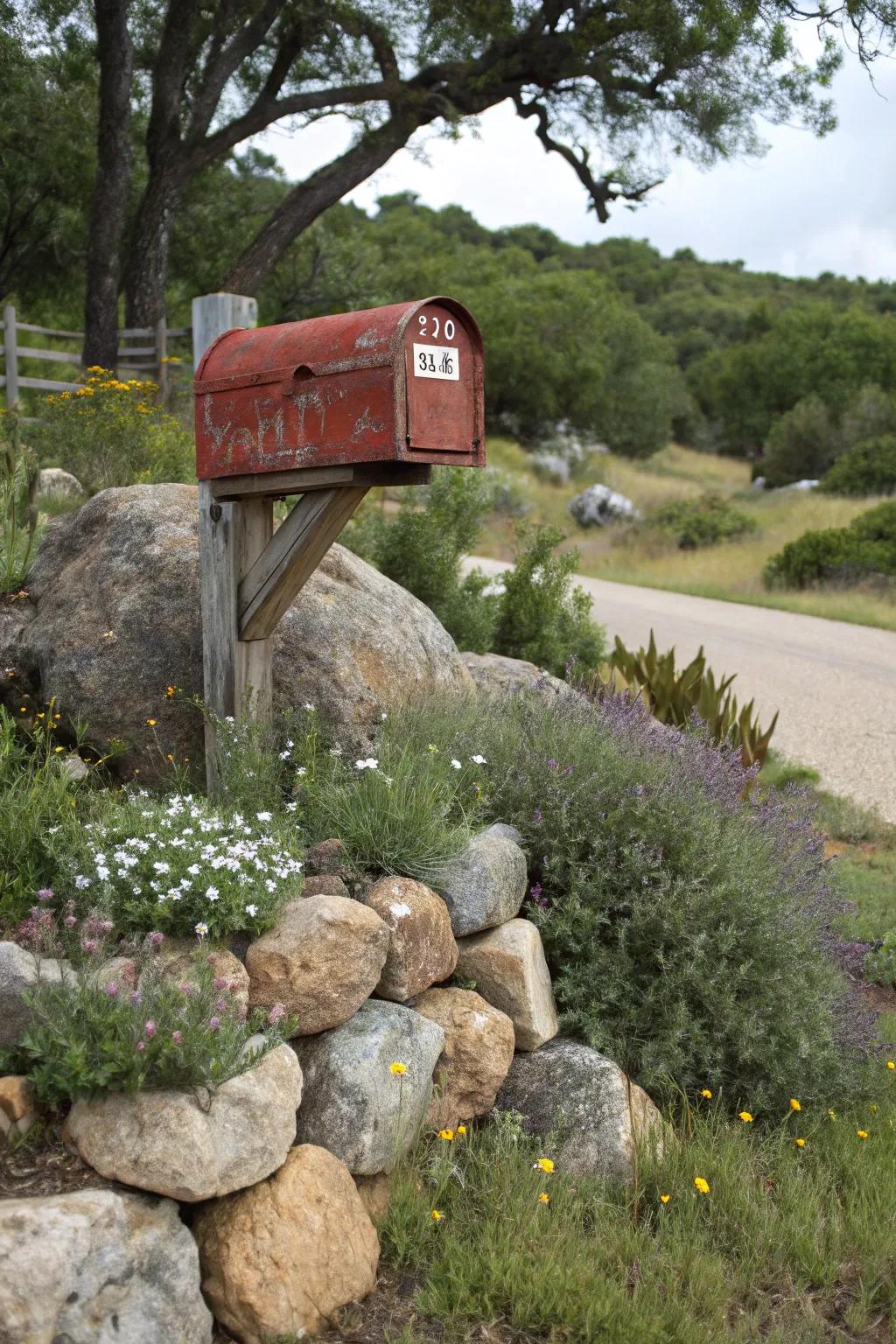 Natural landscaping provides a seamless blend with the environment.