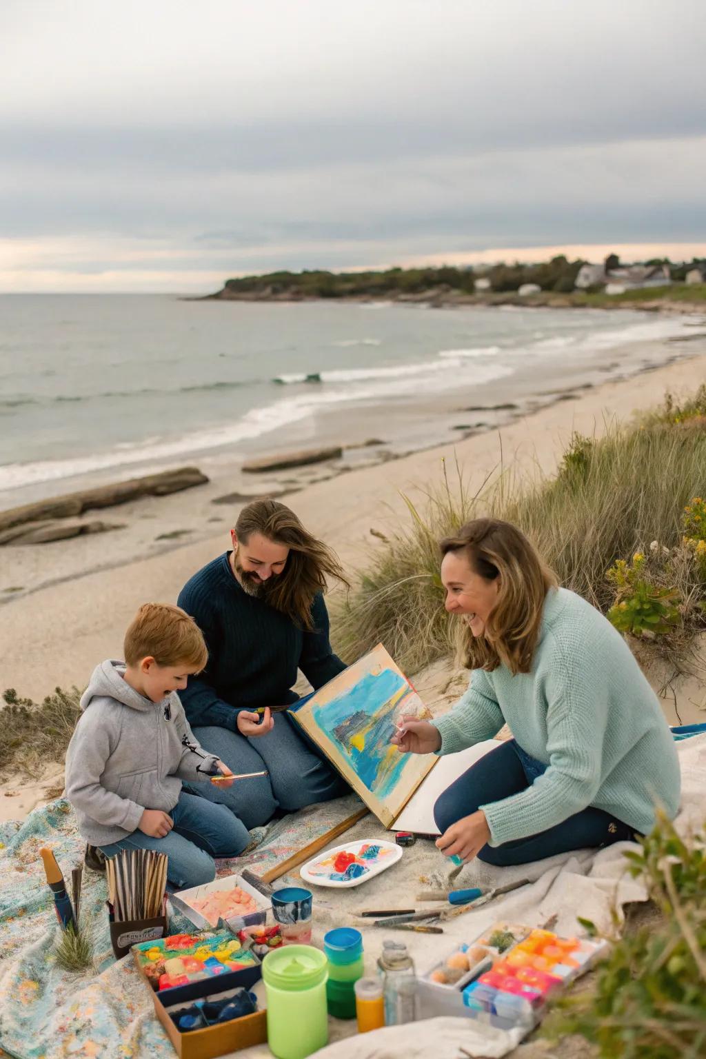 An inspiring artistic workshop by the sea in Maine.