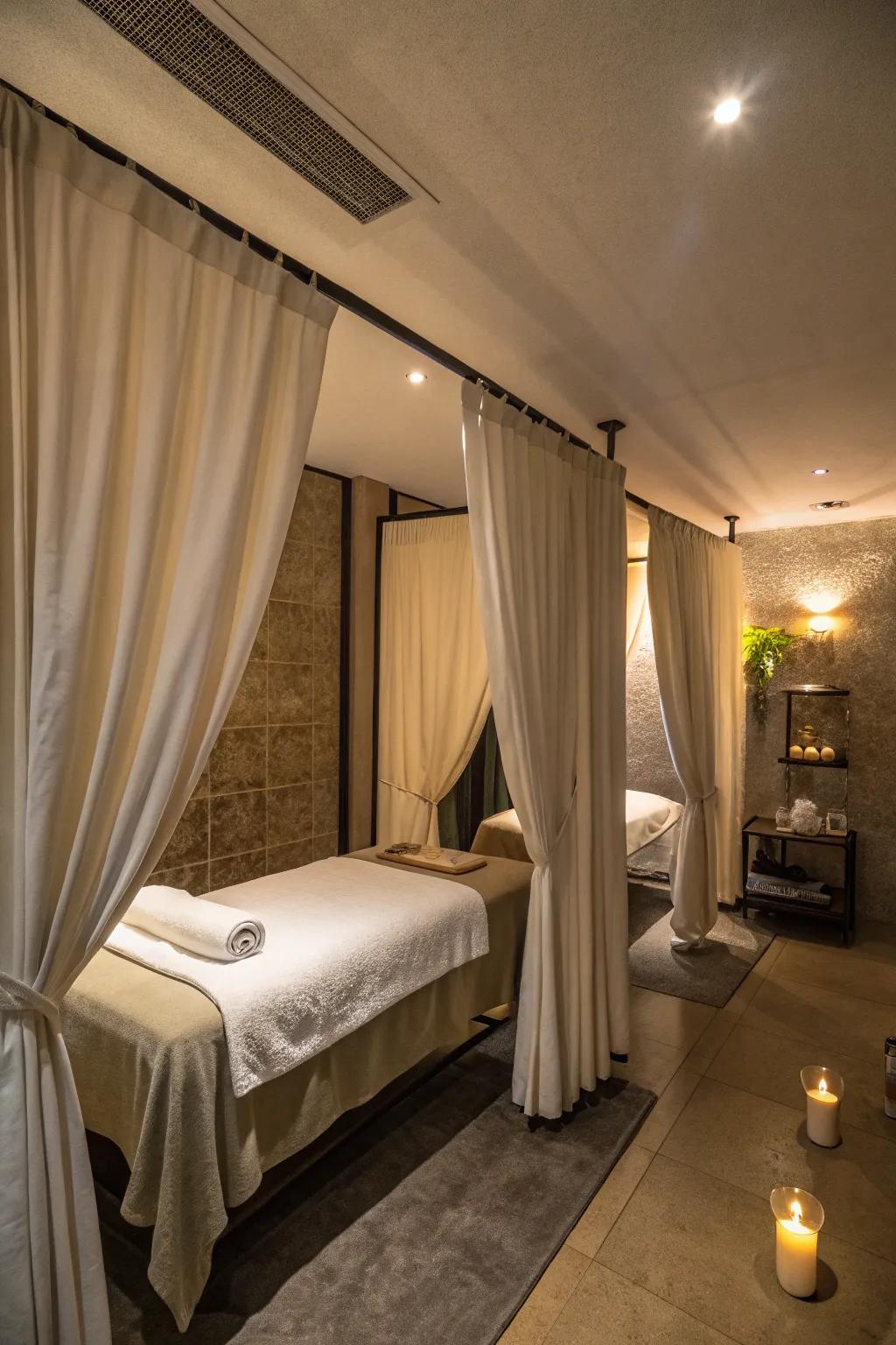 Privacy features fashion a secure and intimate environment.