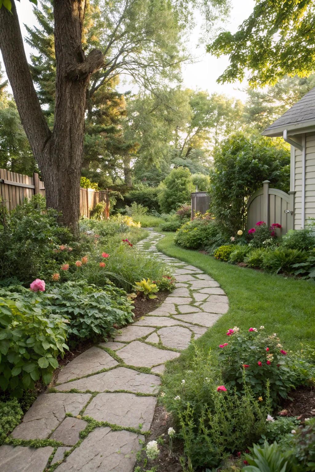 Pathways introduce structure and charm to your backyard's layout.