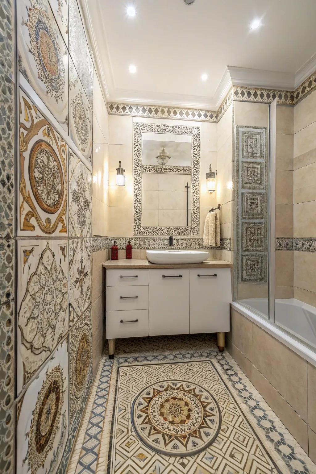 Aggregate pieces add creative flair to the décor.