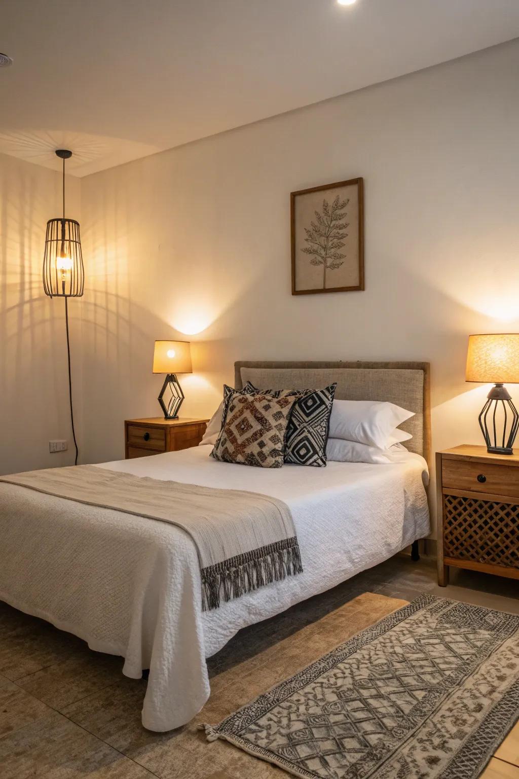 Soft luminescence enhances the calming ambiance.